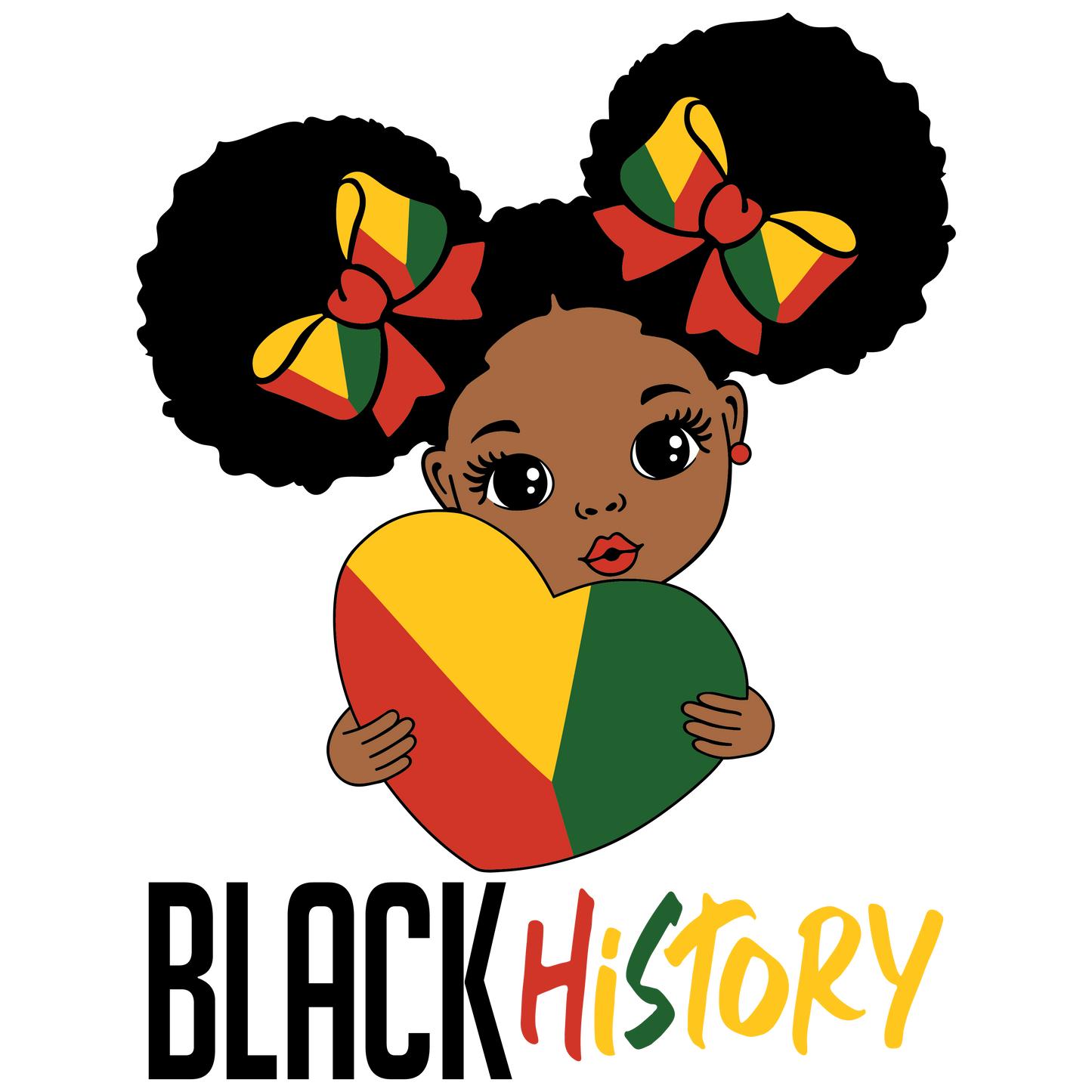 Baby Girl Black History HTV Transfer