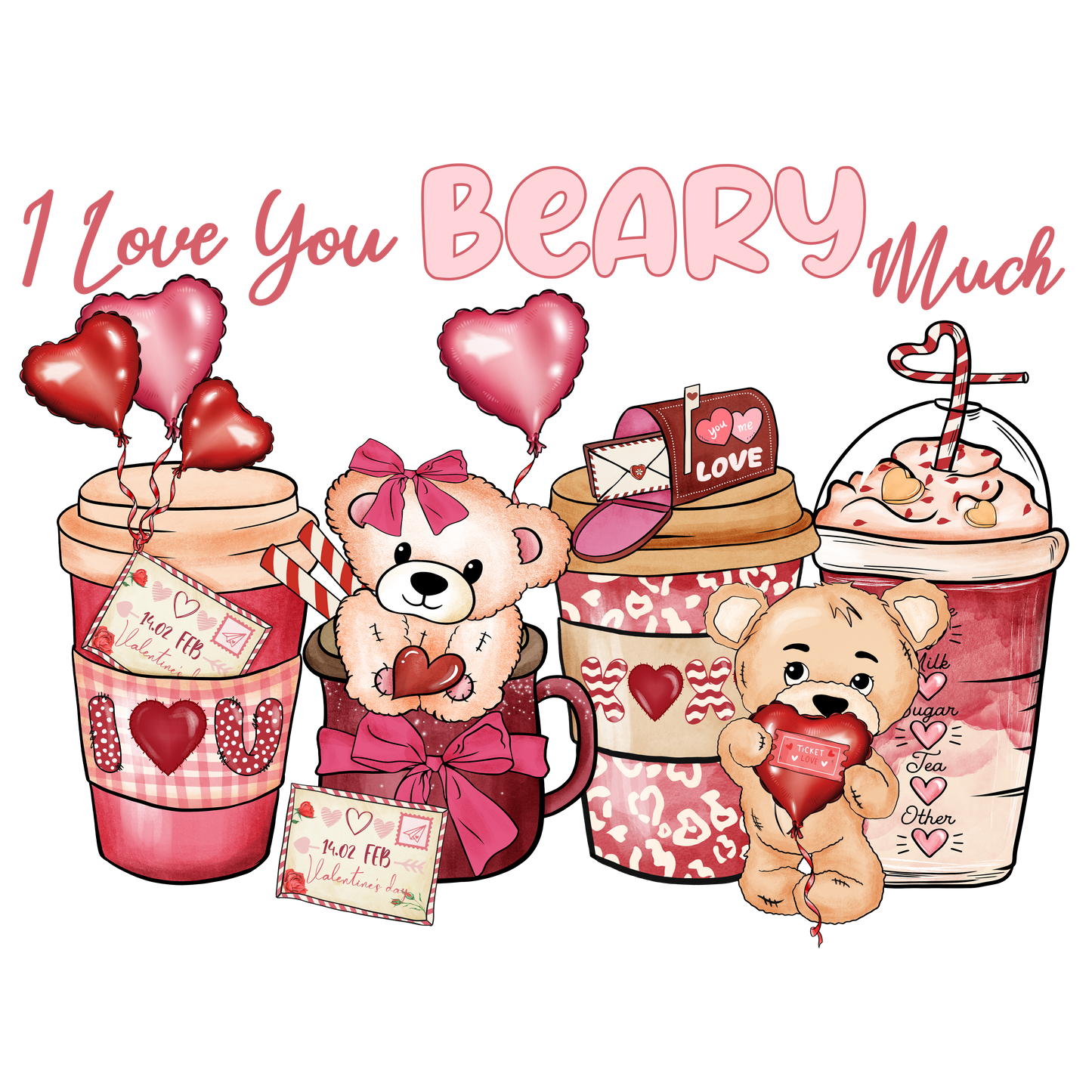 I Love You Beary Much HTV Transfer