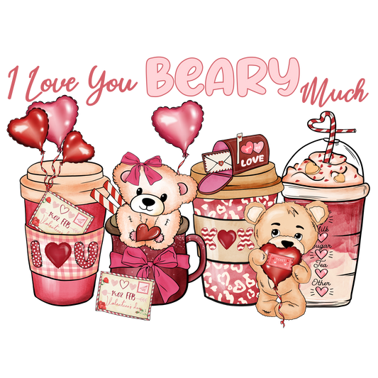 I Love You Beary Much HTV Transfer