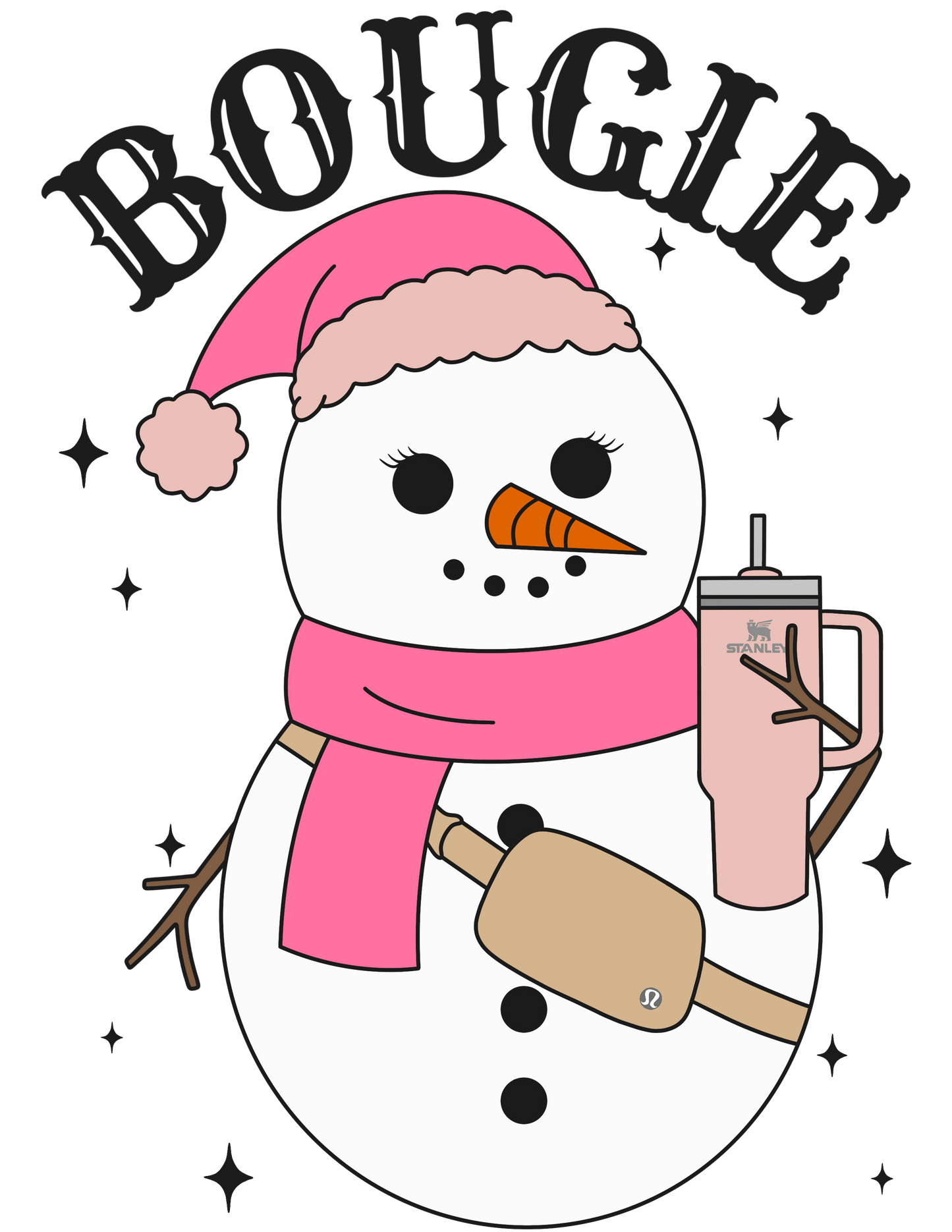 Bougie Snowman Stanley HTV Transfer