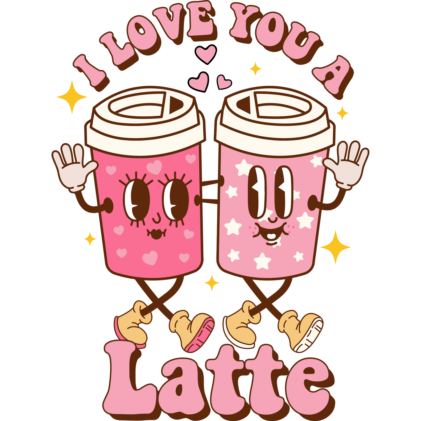 I Love You A Latte HTV Transfer